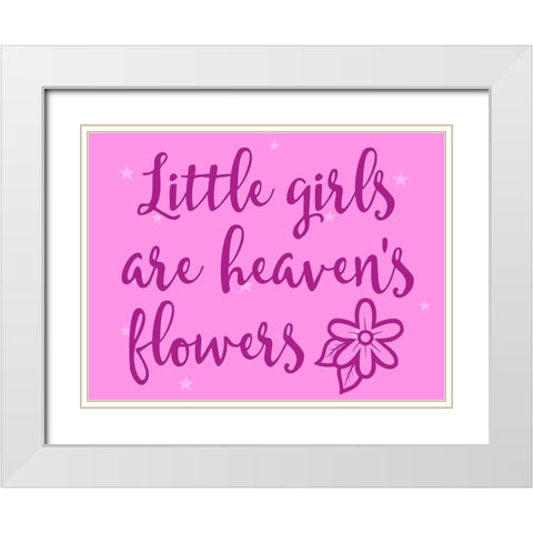 Heavens Flowers 1 White Modern Wood Framed Art Print with Double Matting by Prime, Marcus