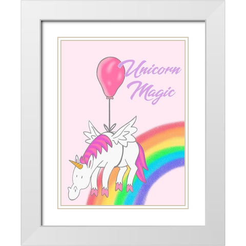 Unicorn Magic 1 White Modern Wood Framed Art Print with Double Matting by Prime, Marcus