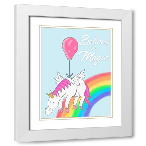Believe In Magic 1 White Modern Wood Framed Art Print with Double Matting by Prime, Marcus
