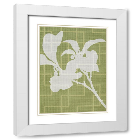 Textile Botanicals 2 White Modern Wood Framed Art Print with Double Matting by Prime, Marcus