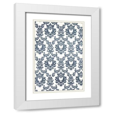 Descending Flourish 1 White Modern Wood Framed Art Print with Double Matting by Prime, Marcus