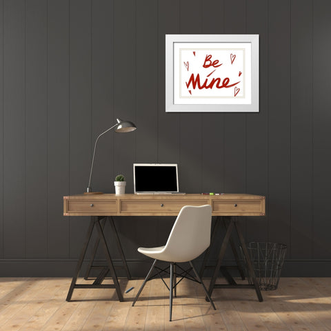 Be Mine 2 White Modern Wood Framed Art Print with Double Matting by Prime, Marcus