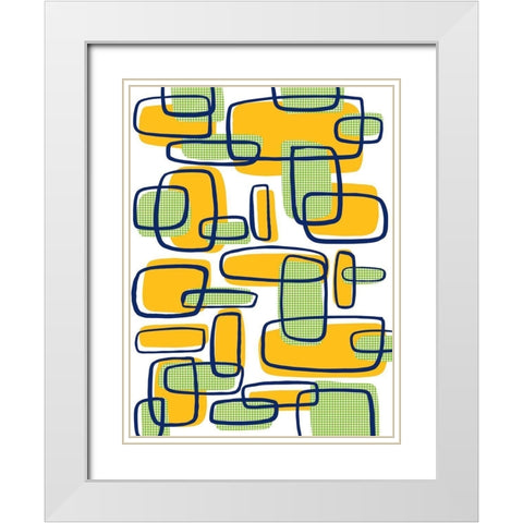 Squared Space 1 White Modern Wood Framed Art Print with Double Matting by Prime, Marcus