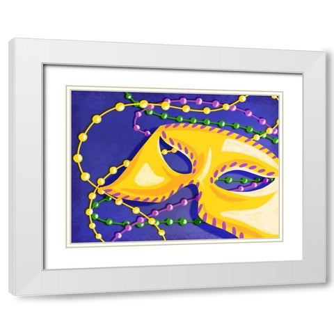 Mardi Gras 2 White Modern Wood Framed Art Print with Double Matting by Prime, Marcus