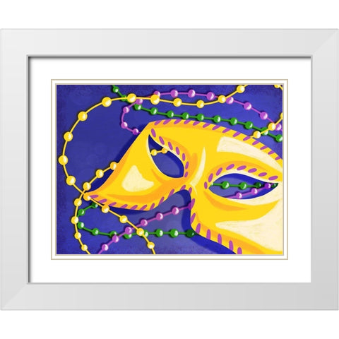 Mardi Gras 2 White Modern Wood Framed Art Print with Double Matting by Prime, Marcus