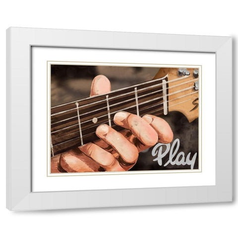 Soul Play White Modern Wood Framed Art Print with Double Matting by Prime, Marcus