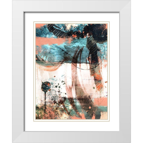 Coral Flared 1 White Modern Wood Framed Art Print with Double Matting by Prime, Marcus