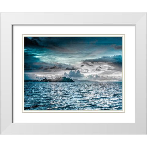 Magestic Island 1 White Modern Wood Framed Art Print with Double Matting by Prime, Marcus