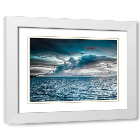 Magestic Island 2 White Modern Wood Framed Art Print with Double Matting by Prime, Marcus
