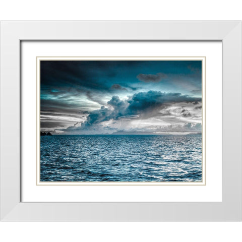 Magestic Island 2 White Modern Wood Framed Art Print with Double Matting by Prime, Marcus