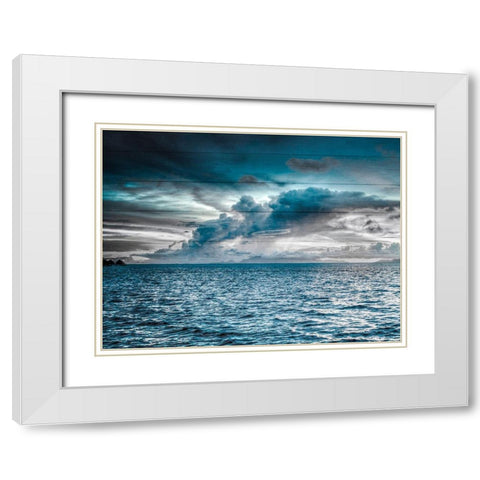 Magestic Island 2 White Modern Wood Framed Art Print with Double Matting by Prime, Marcus