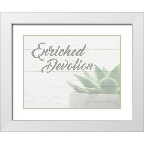 Enriched Devotion 1 White Modern Wood Framed Art Print with Double Matting by Prime, Marcus