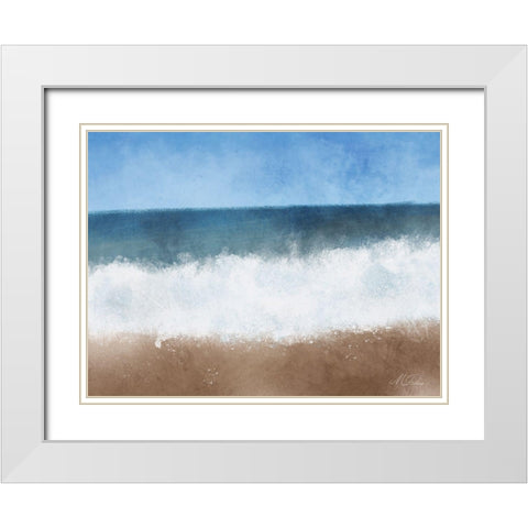 Turbulent Waves 1 White Modern Wood Framed Art Print with Double Matting by Prime, Marcus
