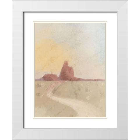 Lonely Desert 1 White Modern Wood Framed Art Print with Double Matting by Prime, Marcus