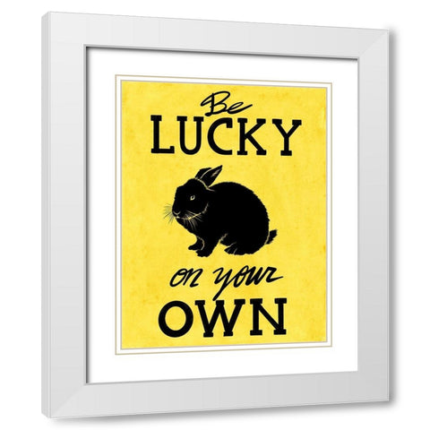 Be Lucky 1 White Modern Wood Framed Art Print with Double Matting by Prime, Marcus