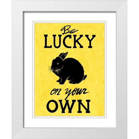 Be Lucky 1 White Modern Wood Framed Art Print with Double Matting by Prime, Marcus