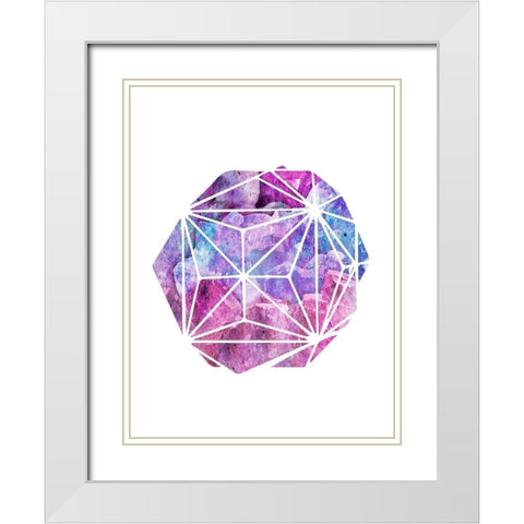 Crystalis Obscuris 1 White Modern Wood Framed Art Print with Double Matting by Prime, Marcus