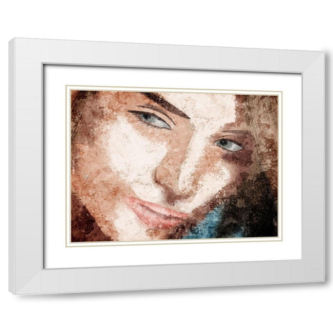 Abstract Beauty White Modern Wood Framed Art Print with Double Matting by Prime, Marcus