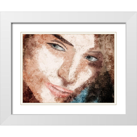 Abstract Beauty White Modern Wood Framed Art Print with Double Matting by Prime, Marcus