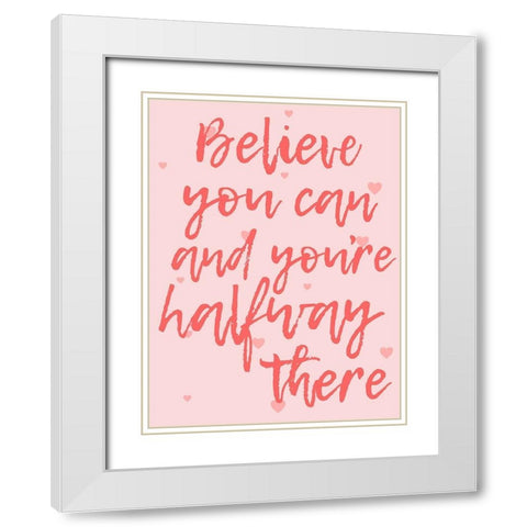 Halfway There White Modern Wood Framed Art Print with Double Matting by Prime, Marcus