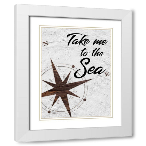 To The Sea 1 White Modern Wood Framed Art Print with Double Matting by Prime, Marcus