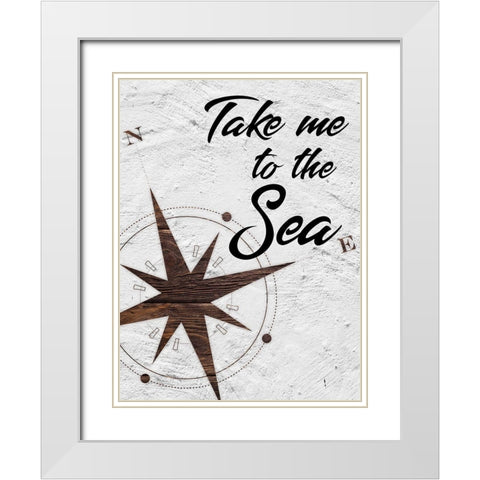 To The Sea 1 White Modern Wood Framed Art Print with Double Matting by Prime, Marcus