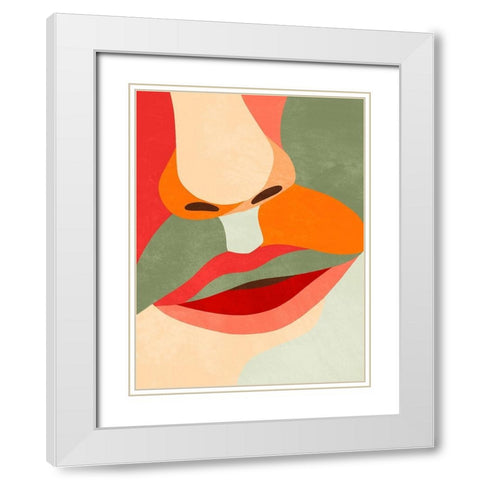 Lusty Close 2 White Modern Wood Framed Art Print with Double Matting by Prime, Marcus