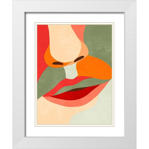 Lusty Close 2 White Modern Wood Framed Art Print with Double Matting by Prime, Marcus
