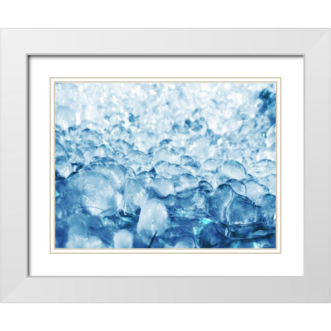 Bubbly Mint 2 White Modern Wood Framed Art Print with Double Matting by Prime, Marcus