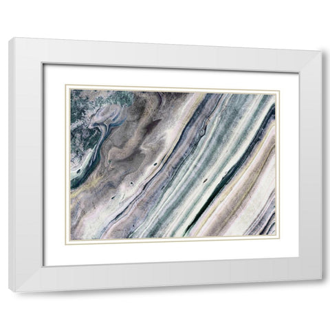 Stoned Tones 1 White Modern Wood Framed Art Print with Double Matting by Prime, Marcus