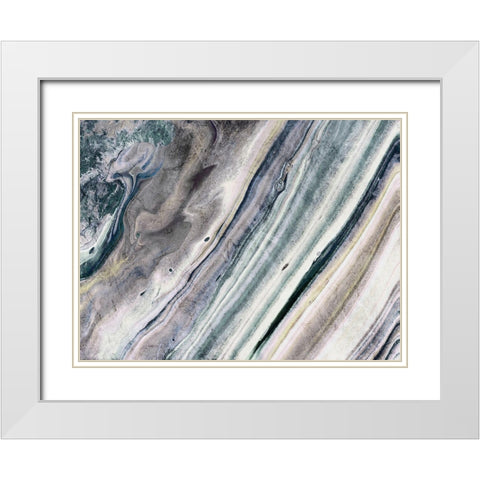Stoned Tones 1 White Modern Wood Framed Art Print with Double Matting by Prime, Marcus
