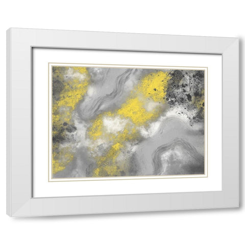 Shinning Tones 1 White Modern Wood Framed Art Print with Double Matting by Prime, Marcus