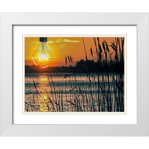 Morning Light 1 White Modern Wood Framed Art Print with Double Matting by Prime, Marcus