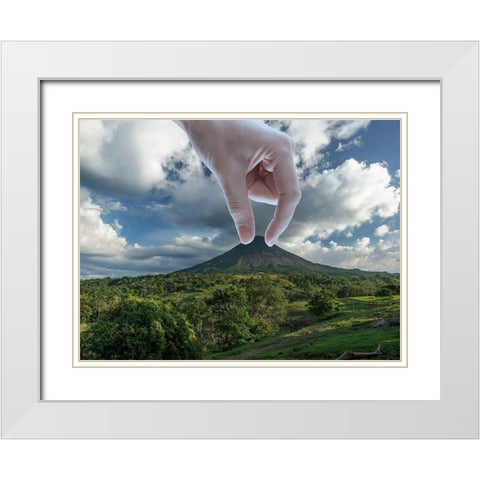 Piercing Volcano 1 White Modern Wood Framed Art Print with Double Matting by Prime, Marcus