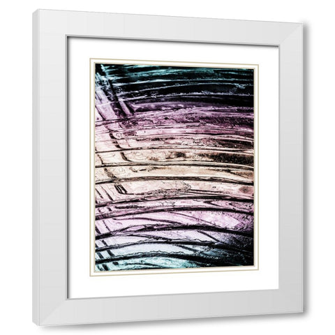 Fluorescent Wave 1 White Modern Wood Framed Art Print with Double Matting by Prime, Marcus