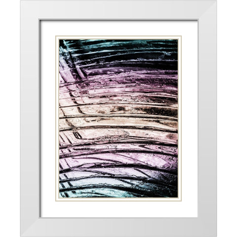 Fluorescent Wave 1 White Modern Wood Framed Art Print with Double Matting by Prime, Marcus