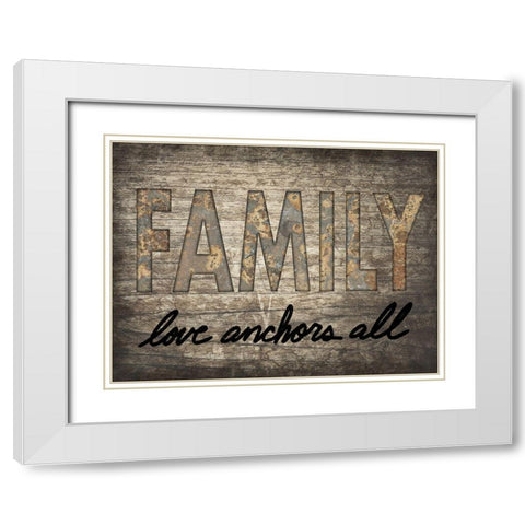 Love Anchors All 1 White Modern Wood Framed Art Print with Double Matting by Prime, Marcus