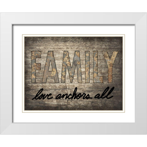 Love Anchors All 1 White Modern Wood Framed Art Print with Double Matting by Prime, Marcus