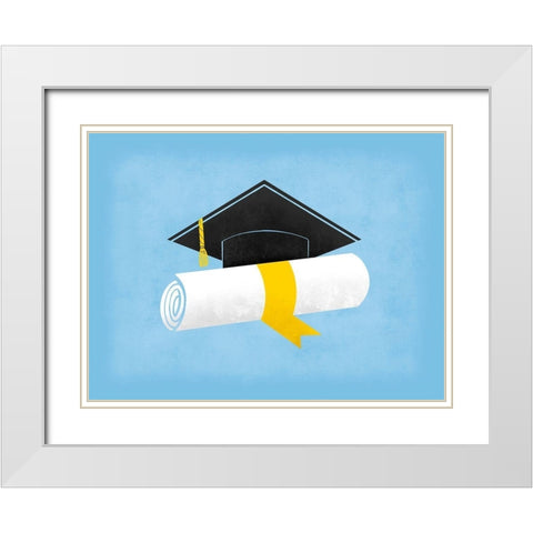 Grad Pride 1 White Modern Wood Framed Art Print with Double Matting by Prime, Marcus
