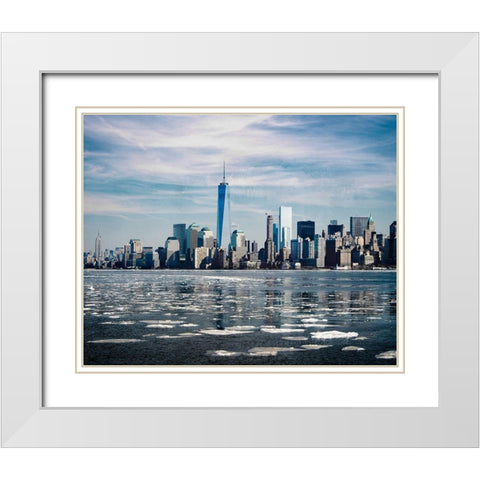 Skyline Exit 1 White Modern Wood Framed Art Print with Double Matting by Prime, Marcus