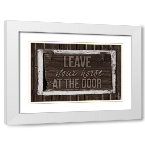 Horse Stables 1 White Modern Wood Framed Art Print with Double Matting by Prime, Marcus