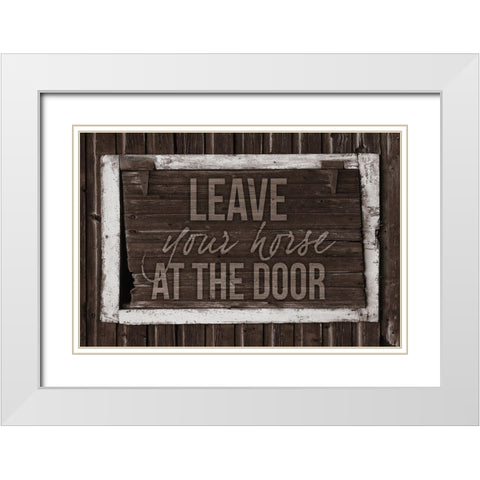 Horse Stables 1 White Modern Wood Framed Art Print with Double Matting by Prime, Marcus