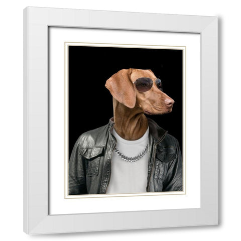 Eddy V 1 White Modern Wood Framed Art Print with Double Matting by Prime, Marcus