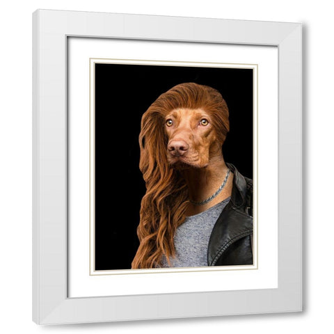 Nightime Rebel White Modern Wood Framed Art Print with Double Matting by Prime, Marcus
