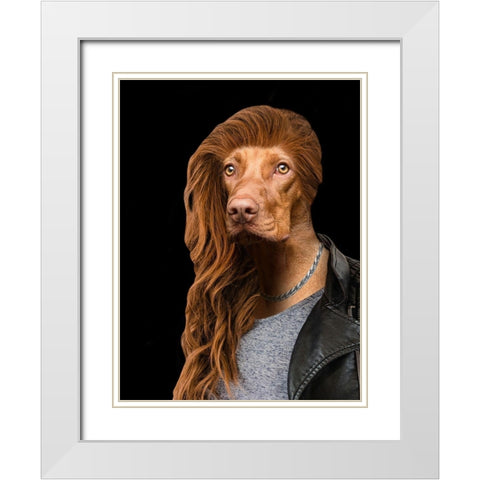 Nightime Rebel White Modern Wood Framed Art Print with Double Matting by Prime, Marcus