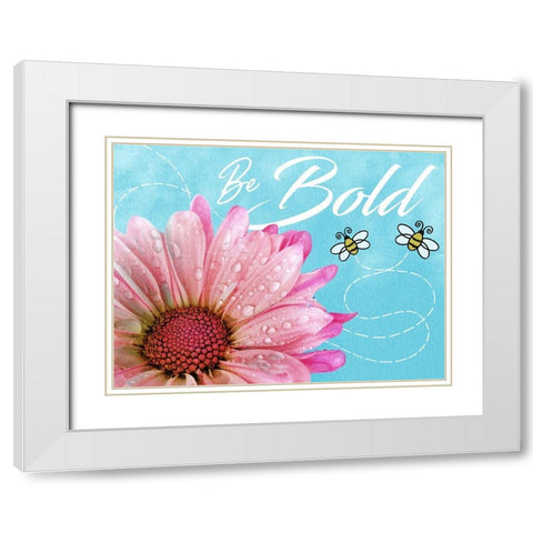 Be Bold White Modern Wood Framed Art Print with Double Matting by Prime, Marcus