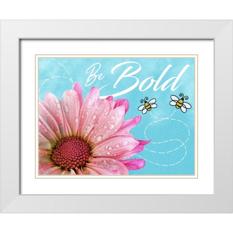 Be Bold White Modern Wood Framed Art Print with Double Matting by Prime, Marcus