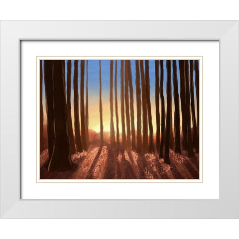 Creeping Shadows 2 White Modern Wood Framed Art Print with Double Matting by Prime, Marcus