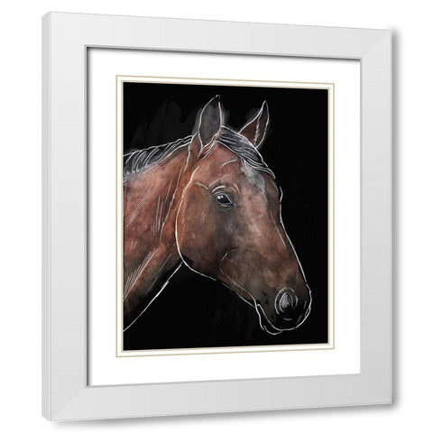 Illustrated Spirit 1 White Modern Wood Framed Art Print with Double Matting by Prime, Marcus