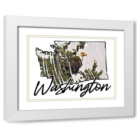 Washington Pride White Modern Wood Framed Art Print with Double Matting by Prime, Marcus